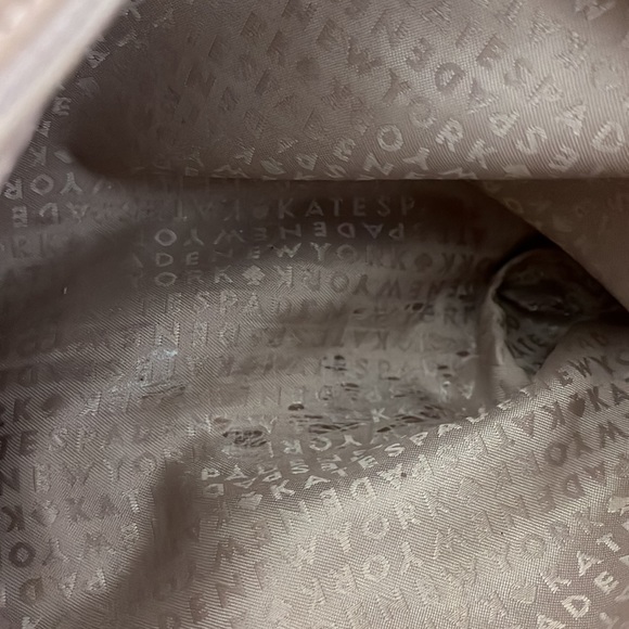 Kate Spade A La Vita Ostrich Halsey Tote Bag Sidewalk Off White Large - Picture 14 of 16